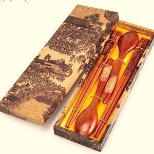 Chinese Wooden Spoon and Chopsticks set (Sealed)